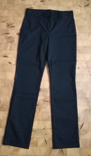 Neu BIBA schwarze elegante Hose Gr.38 Gürtelschlaufen Galonstreifen gerade gesch