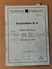 Hirth engines EL 8 spare parts