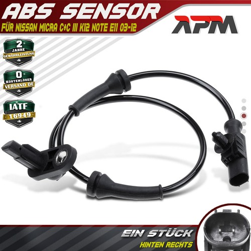 Abs sensor raddrehzahl hinten - abs,