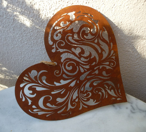 Großes rostiges herz 21 cm - "herz",
