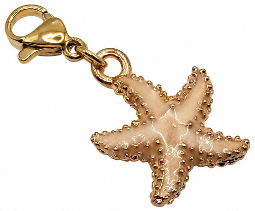 Seestern charm rosa clip - charm,