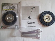 EUROM Fugenbürsten 2Stück Nylon Metall Ø 10 cm für Eurom Elektro Unkrautbürste N