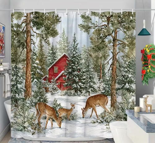 Schneewald hirsch holzhaus - hirsch,