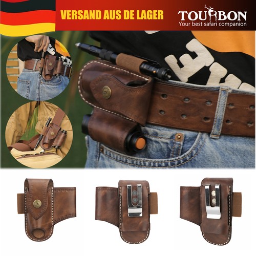Tourbon leder edc scheide - leder,