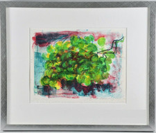 RAINER FETTING Trauben HAND-SIGNIERT Farblithographie 22/120, Rahmen