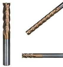 VHM Schaftfräser, überlang, Z=4, TiSiN, NEU, 3/ 4/ 5/ 6/ 8/ 10/ 12 mm, extralang