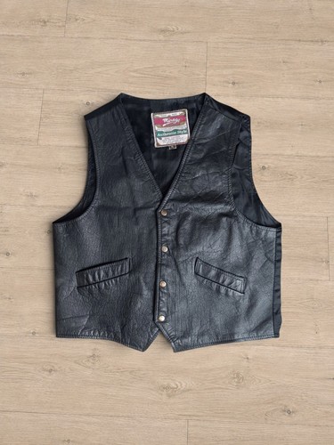 Vintage echtleder weste mirage - weste,