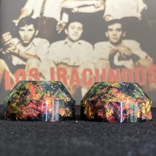 2x Record Adapter Single Puck 45rpm Orange Chameleon Glitter | 7“ Vinyl Center