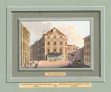 Wien Kärntnertortheater Original Aquatinta Mollo 1825