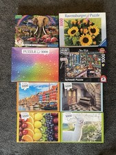  Puzzle Konvolut gemischt  8 x 1000 Teile  gebraucht  siehe Foto 