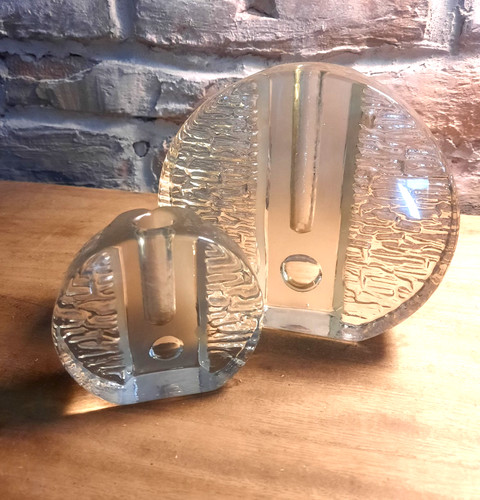 Glasvase blockvase rund - 2x, glasvase,