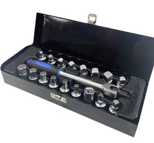 Sumpfstopfen Schlüssel Set 18tlg - Cr-V Stahl | Sechskant, Vierkant, Dreieck Bits | 3/8" Antrieb | 