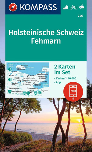 Kompass wanderkarten set - kompass, 740