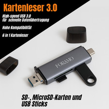Kartenleser USB 3.0 Stick Card Reader SDHC SDXC MicroSD Adapter USB C Speicher
