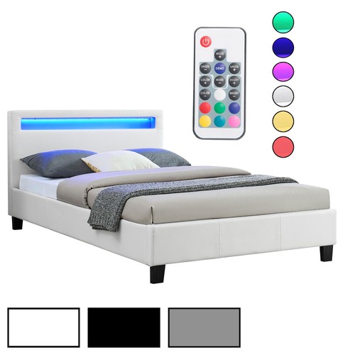 Polsterbett mit led einzelbett - polsterbett,