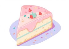 Bunte Kuchen-Wandkunst –