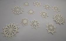 WEIHNACHTEN - Deko / Fensterbilder - Karton - Sterne - weiß - 12 Stück