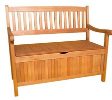 GREENA Natur 3er Truhenbank