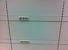 Gondelregal Tegometall Rückwand Paneele Regal Steckdosenleiste L125CM Textilwand