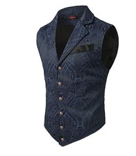 Gothic-Herrenanzugweste im viktorianischen Stil, Steampunk-Weste, lässiger Punk