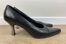RENATO ANGI Venezia Damen Gr. 37 schicke Pumps High Heels schwarz Echtleder e0