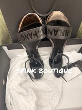 A|X Armani Exchange - Sandale Glattleder - UK Größe 4 - Schwarz Neu Siehe Details