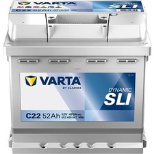 VARTA Dynamic SLI C22 Starterbatterie 12V 52Ah 470A/EN B13 für Auto LKW Batterie