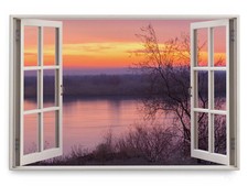 120x80cm Wandbild Fensterbild