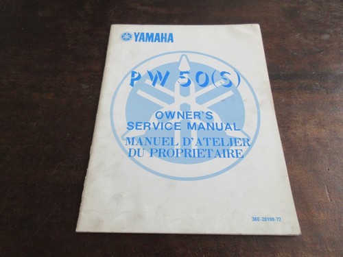 Yamaha pw50 pw50s 1985 owner - pw50s, owner's