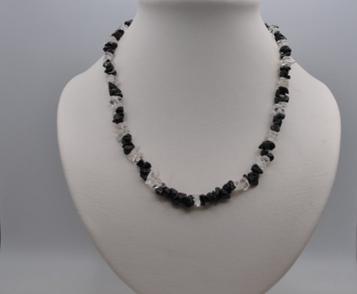 Bergkristall und schwarz onyx - bergkristall,