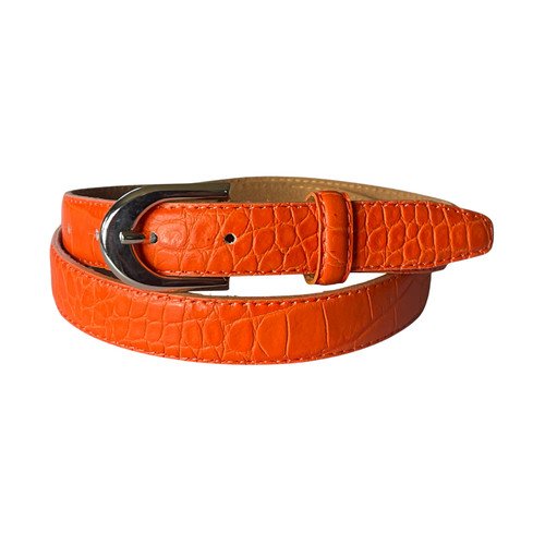 Echt leder gürtel orange - echt,