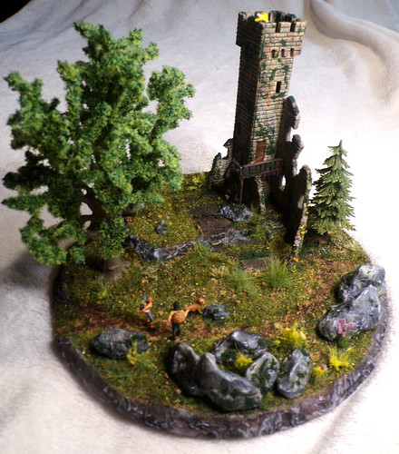 Diorama burg burgruine - /,