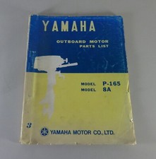 Teilekatalog / Parts List Yamaha Außenborder P-165 / 8A Stand 11/1972
