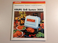 KRUPS Grill System 2002 Gebrauchsanleitung Bedienungsanleitung Rezeptbuch