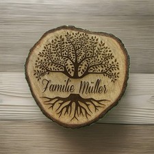 Baumscheibe Lebensbaum Gravur