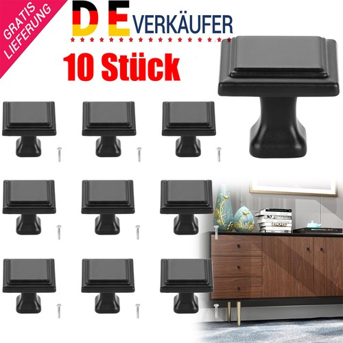 10x möbelknopf eckig - 10x,