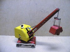 MFZ Blechspielzeug Bagger US Zone Germany  Original Martin Fuchs Zirndorf