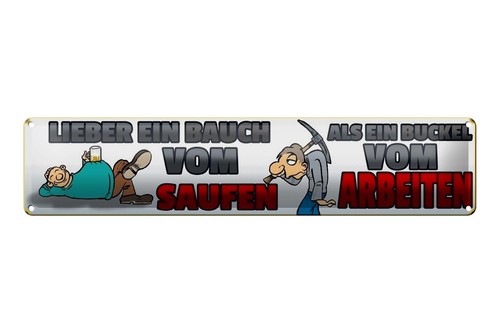 Blechschild spruch 46x10cm - spruch,