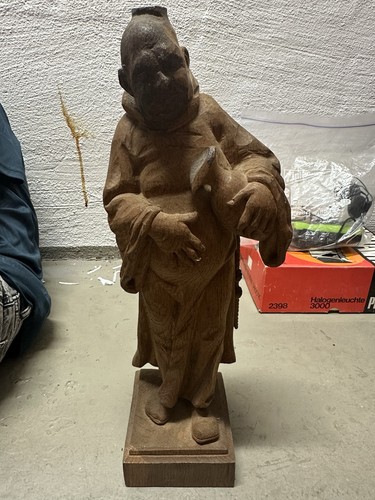 Große asiatische holzfigur - große,