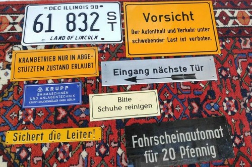 F728 blechschilder sammlung - f728/,
