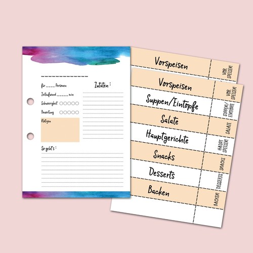 Rezeptkarten zum selbst - 30,