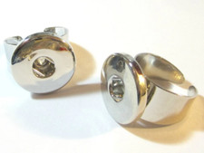 Ringrohling für Druckknopf Wechselring silber