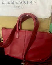 Damen Handtasche mit Schultergurt Leder, weinrot, mittelgroß , Liebeskind Berlin