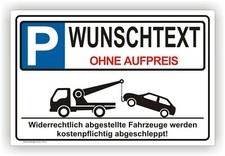 Parkplatzschild mit wunschtext - mit,