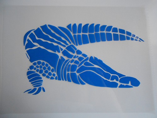 Schablone stencil krokodil - schablone,