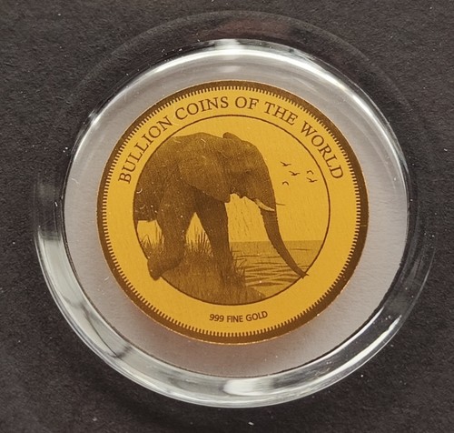 Goldmünze afrika elefant - afrika,