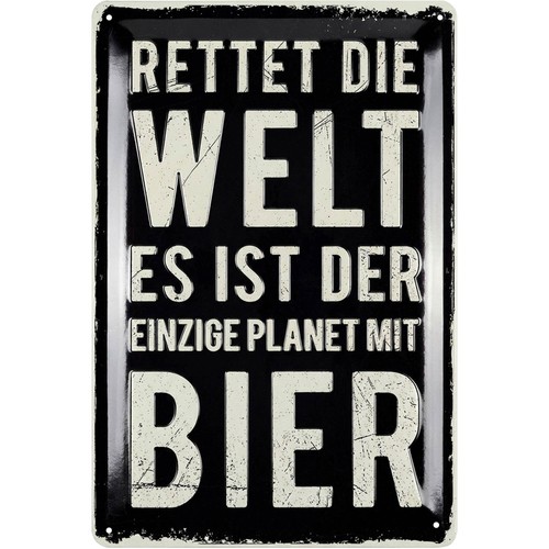 Retro blechschild bier - retro,