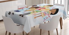 Musik Tischdecke Kinder Performing Happily