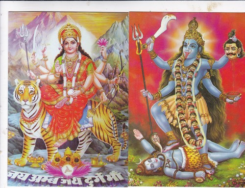 Göttinen postkarte durga und - postkarte,