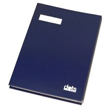 Unterschriftenmappe 20 Fächer blau A4 dehnbar Pappe Sichtlöcher - SOFORT B-Ware